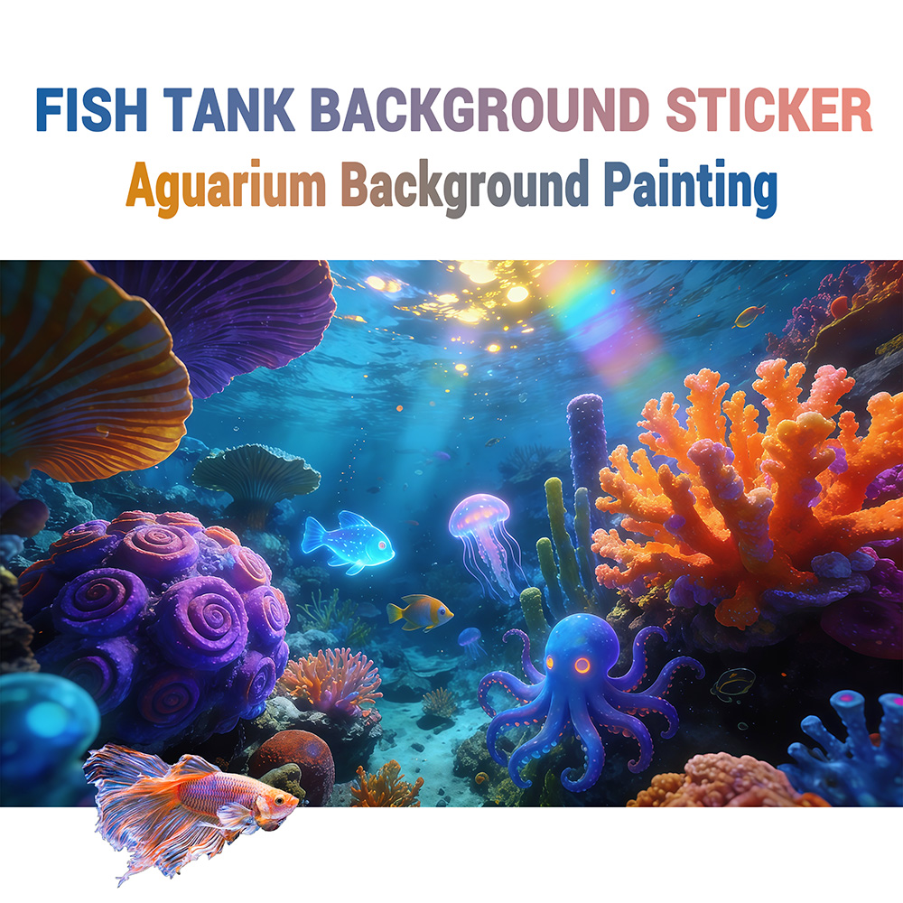Aquarium Fish World - Die Unterwasserwelt unter dem Regenbogenlicht, Aquarium-Aufkleber,