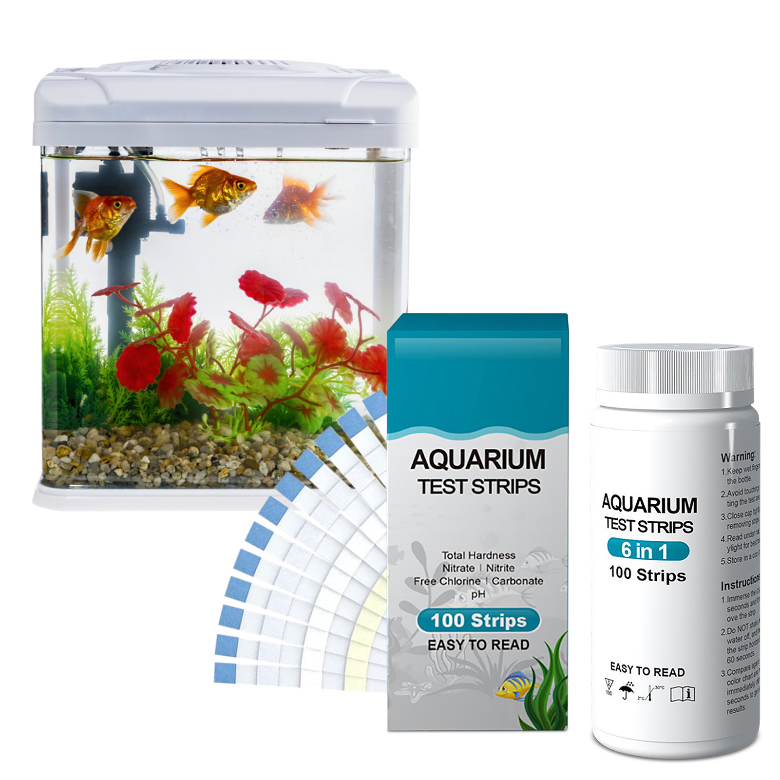 100 stücke 6-in-1 Wasser Quali – Aquarium Fish In Pond Bewertung und Preis